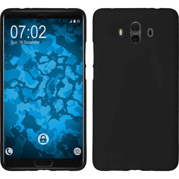 PhoneNatic Case kompatibel mit Huawei Mate 10 - schwarz Silikon Hülle matt Cover