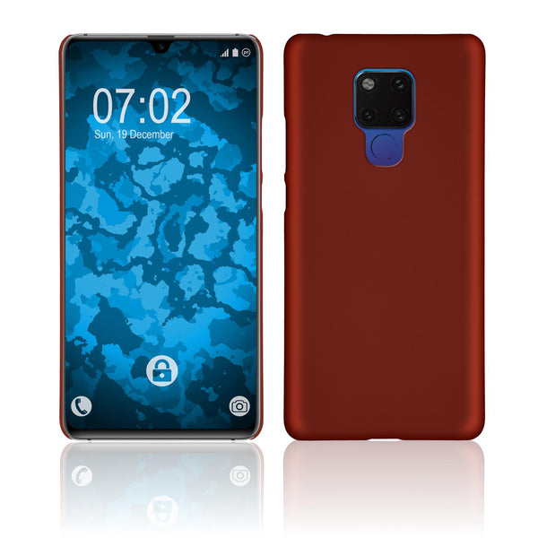 PhoneNatic Case kompatibel mit Huawei Mate 20 X - rot Silikon Hülle gummiert Cover