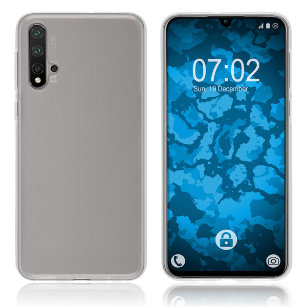 PhoneNatic Case kompatibel mit Huawei Nova 5 - Crystal Clear Silikon Hülle transparent Cover