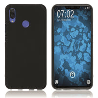 PhoneNatic Case kompatibel mit Huawei P Smart+ - schwarz Silikon Hülle matt Cover