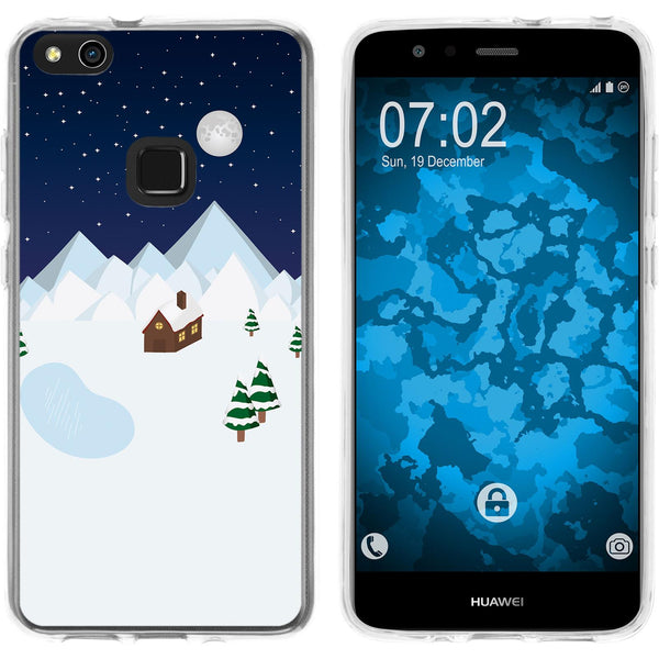 P10 Lite Silikon-Hülle X Mas Weihnachten Winterwonderland M6