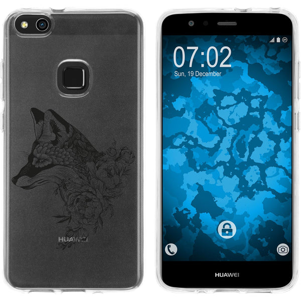 P10 Lite Silikon-Hülle Floral Fuchs M1-1 Case