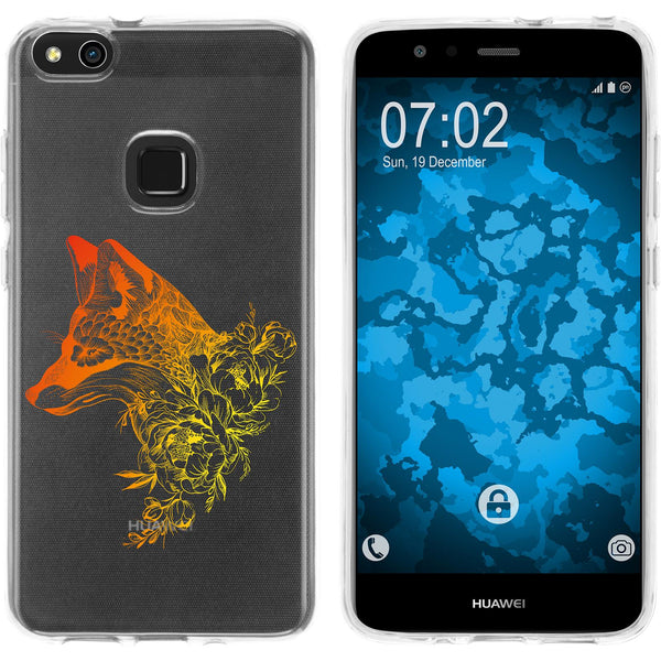 P10 Lite Silikon-Hülle Floral Fuchs M1-2 Case