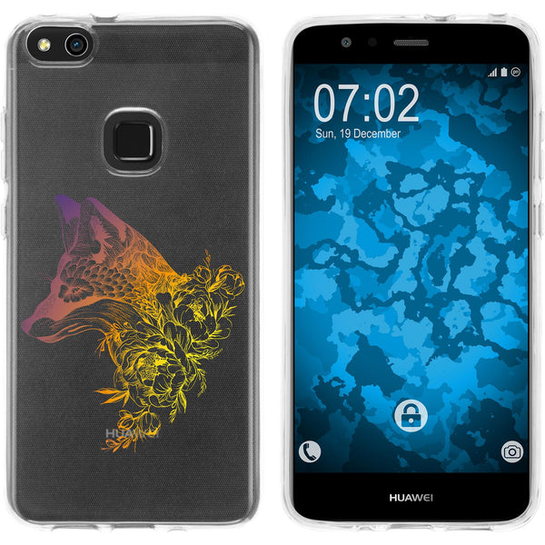 P10 Lite Silikon-Hülle Floral Fuchs M1-3 Case