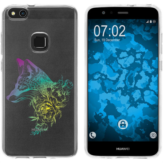 P10 Lite Silikon-Hülle Floral Fuchs M1-4 Case