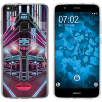P10 Lite Silikon-Hülle Retro Wave Cyberpunk.02 M5 Case