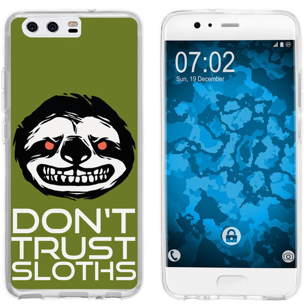 P10 Plus Silikon-Hülle Crazy Animals Faultier M3 Case