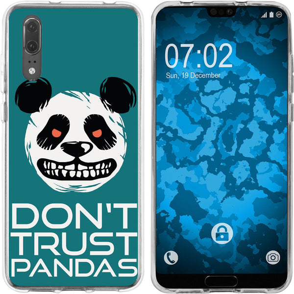 P20 Silikon-Hülle Crazy Animals Panda M2 Case