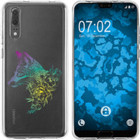 P20 Silikon-Hülle Floral Fuchs M1-4 Case