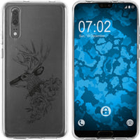 P20 Silikon-Hülle Floral Hirsch M7-1 Case