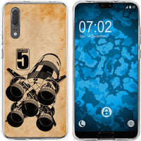 P20 Silikon-Hülle Space Moon Rocket M3 Case