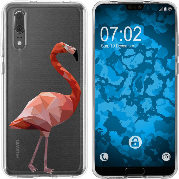 P20 Silikon-Hülle Vektor Tiere Flamingo M2 Case