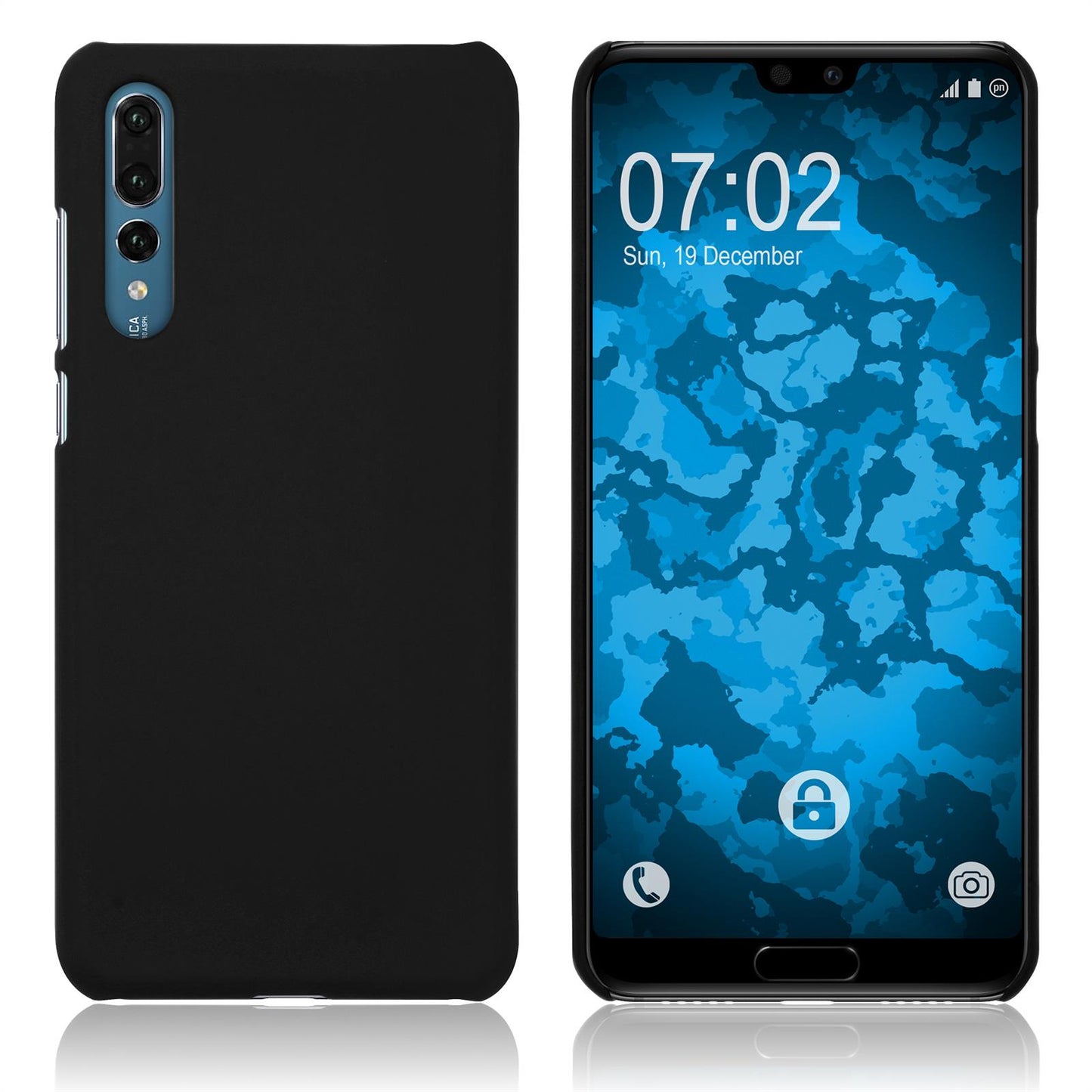 Hardcase für Huawei P20 Pro gummiert schwarz