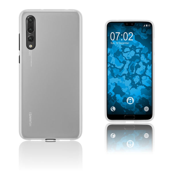 PhoneNatic Case kompatibel mit Huawei P20 Pro - clear Silikon Hülle matt Cover
