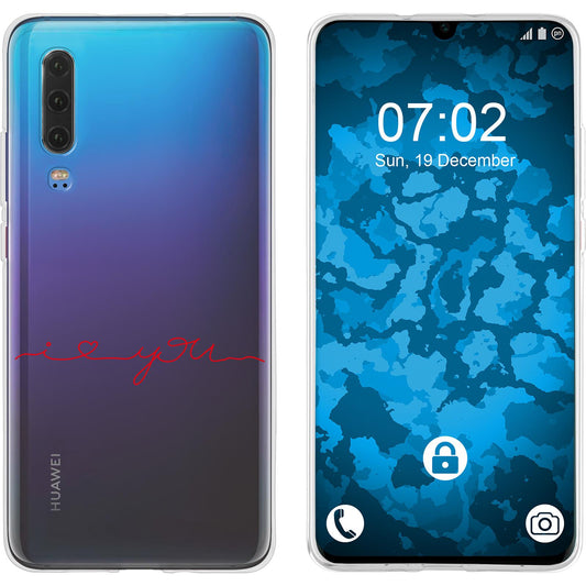 P30 Silikon-Hülle in Love Wörter M2 Case