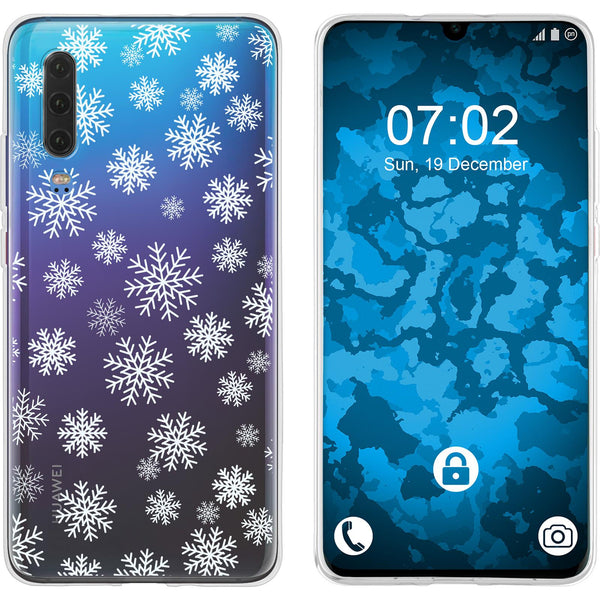 P30 Silikon-Hülle X Mas Weihnachten Schneeflocken M2 Case