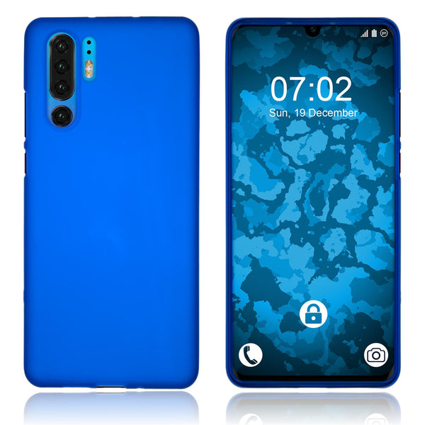 PhoneNatic Case kompatibel mit Huawei P30 Pro / P30 Pro New Edition - blau Silikon Hülle matt Cover