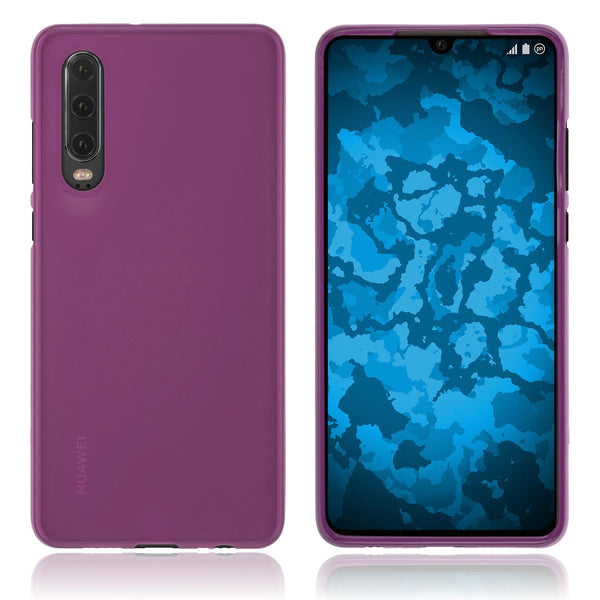 PhoneNatic Case kompatibel mit Huawei P30 - pink Silikon Hülle matt Cover