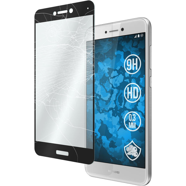 1 x Huawei P8 Lite 2017 Glas-Displayschutzfolie klar full-sc