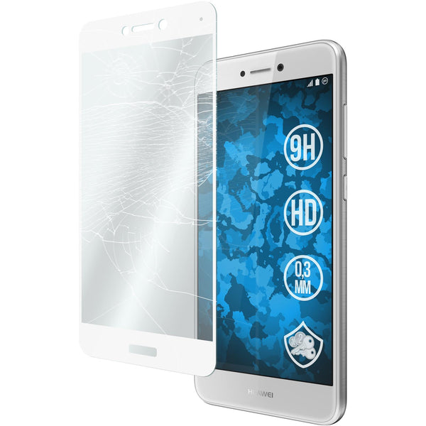 2 x Huawei P8 Lite 2017 Glas-Displayschutzfolie klar full-sc