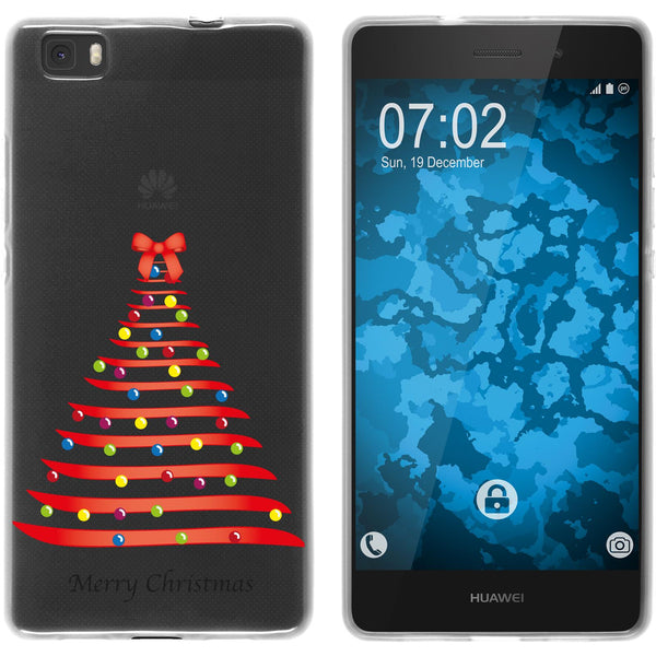 P8 Lite 2015 (1.Gen.) Silikon-Hülle X Mas Weihnachten Weihna