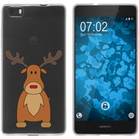 P8 Lite 2015 (1.Gen.) Silikon-Hülle X Mas Weihnachten Rentie