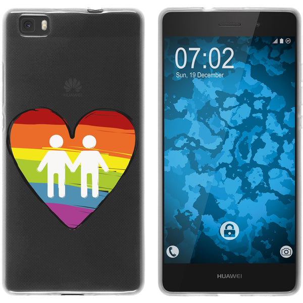P8 Lite 2015 (1.Gen.) Silikon-Hülle pride Männer M3 Case