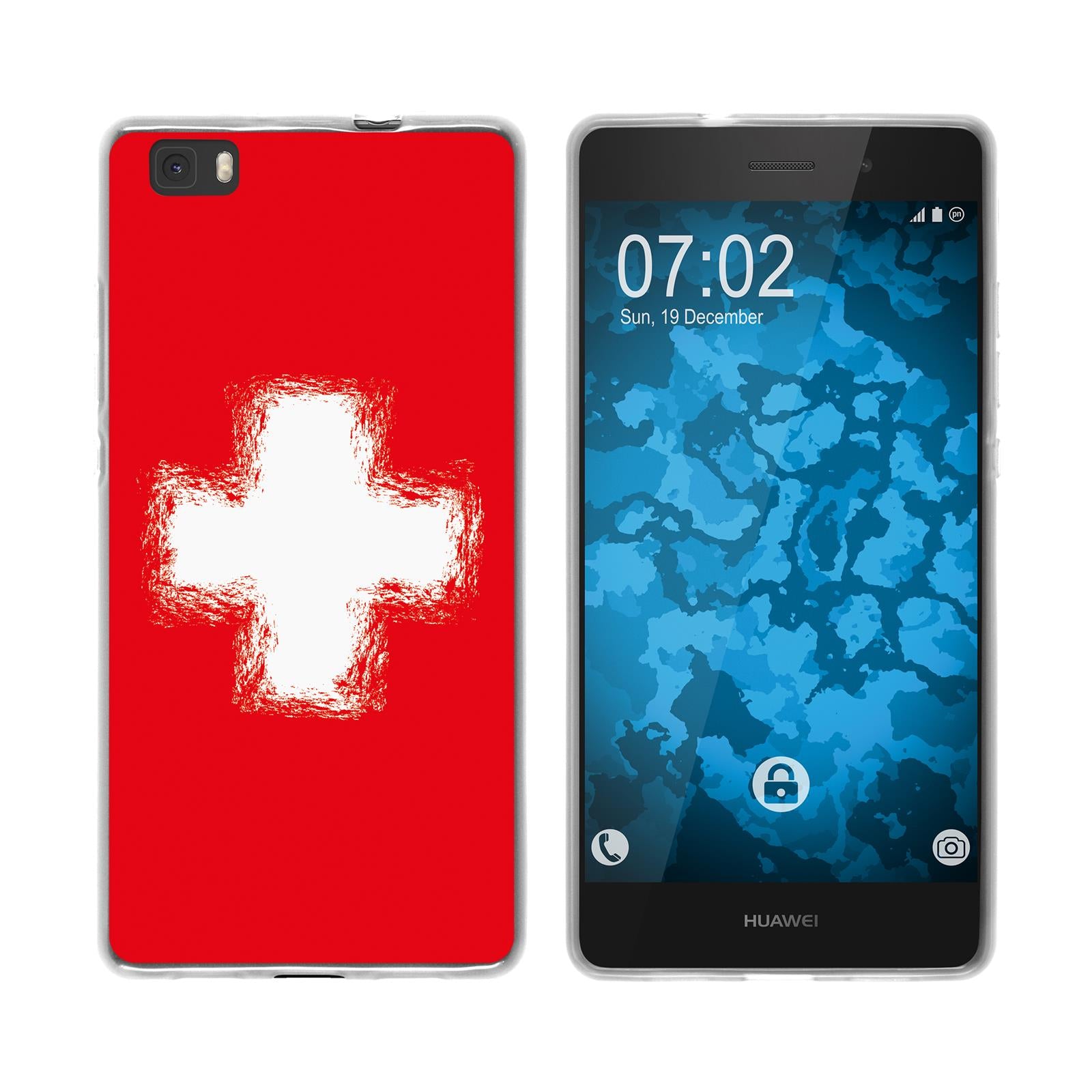P8 Lite 2015 (1.Gen.) Silikon-Hülle WM Schweiz M10 Case