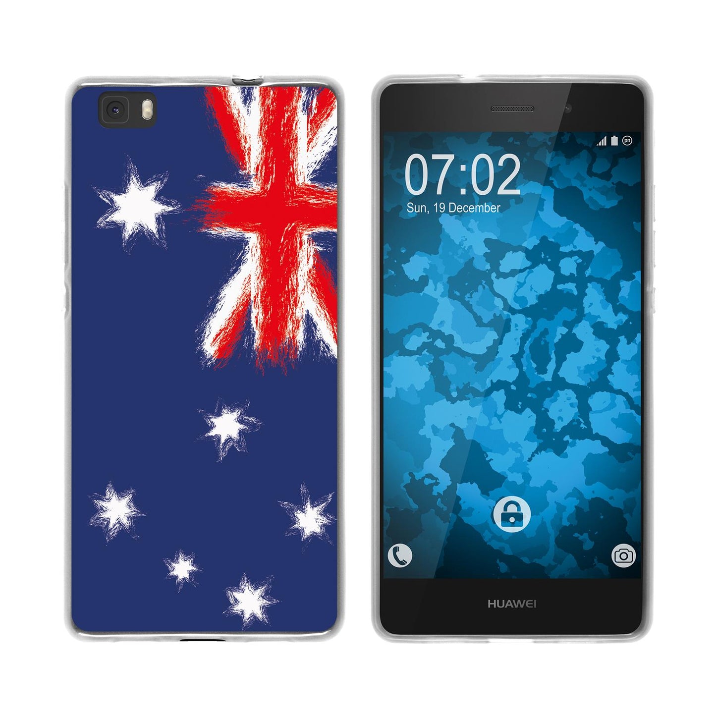 P8 Lite 2015 (1.Gen.) Silikon-Hülle WM Australien M2 Case