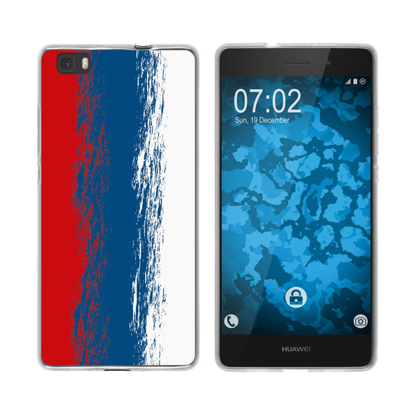 P8 Lite 2015 (1.Gen.) Silikon-Hülle WM Russland M9 Case