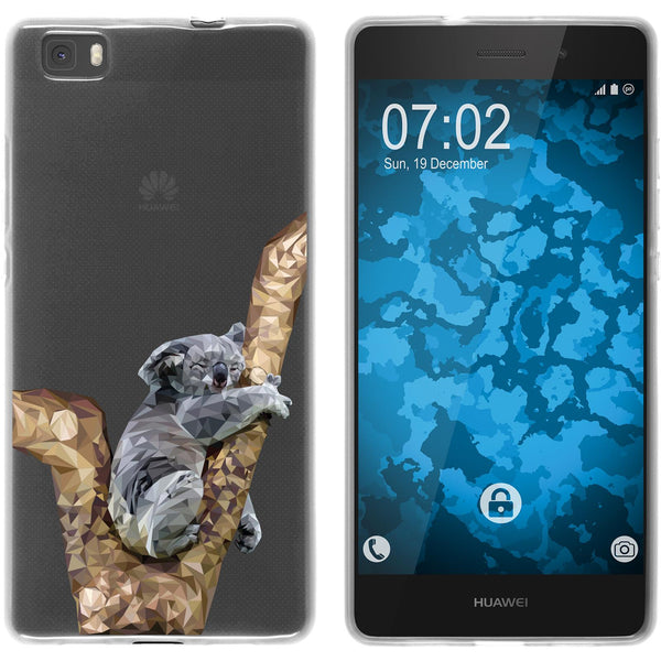 P8 Lite 2015 (1.Gen.) Silikon-Hülle Vektor Tiere Koala M9 Ca