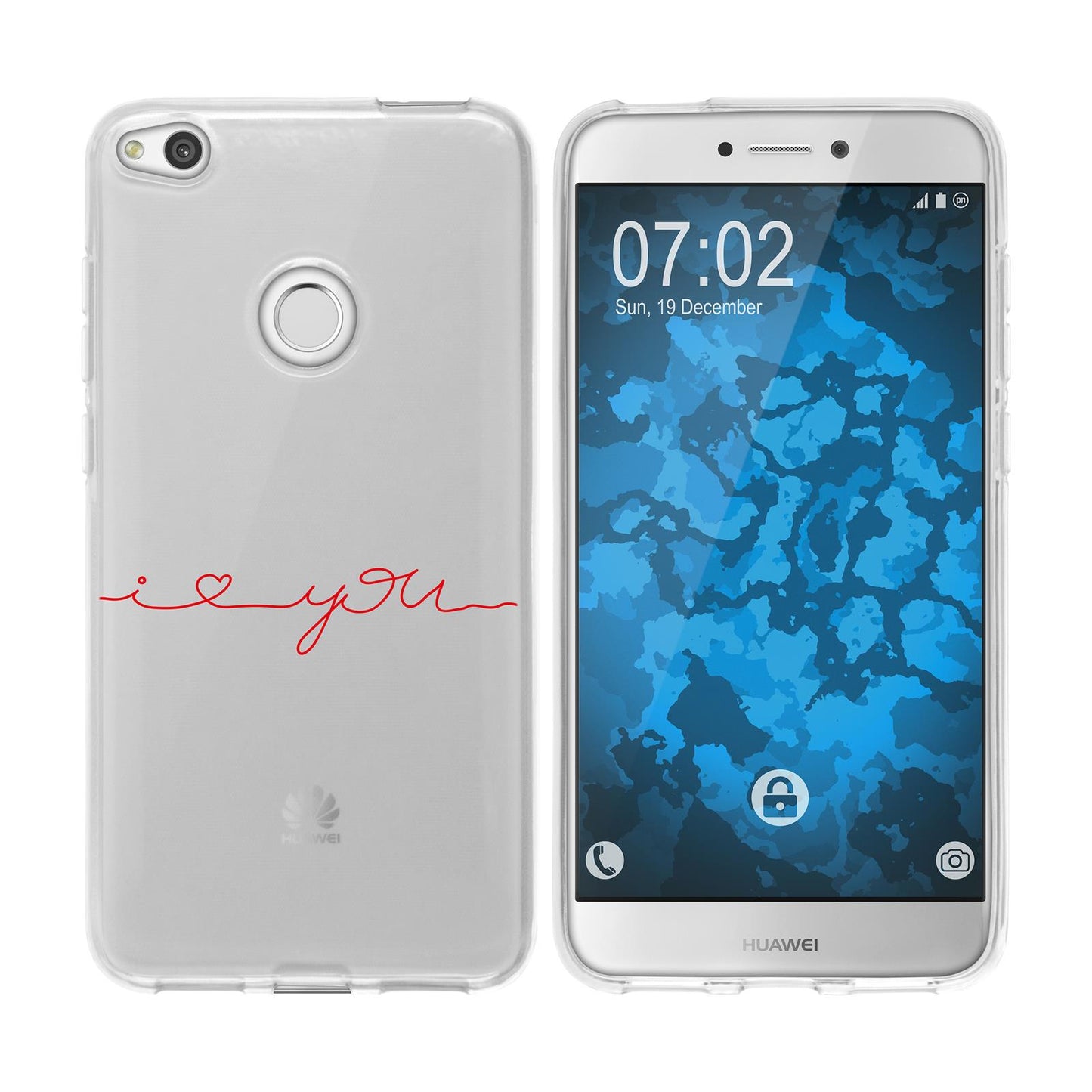 P8 Lite 2017 Silikon-Hülle in Love M2 Case