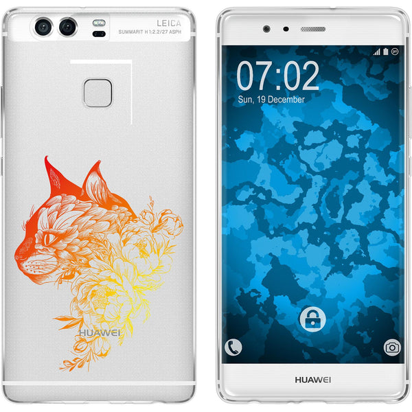 P9 Silikon-Hülle Floral Katze M2-2 Case