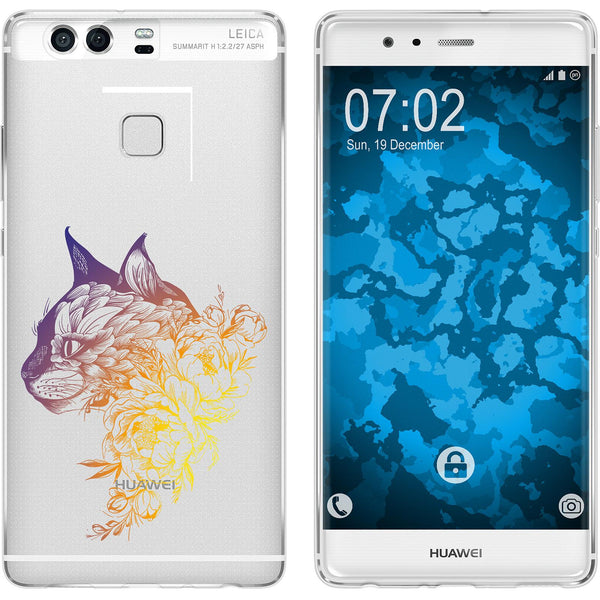 P9 Silikon-Hülle Floral Katze M2-3 Case