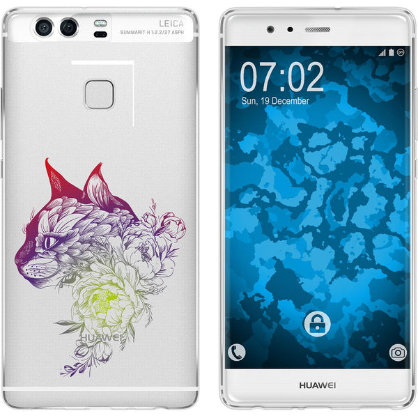 P9 Silikon-Hülle Floral Katze M2-5 Case