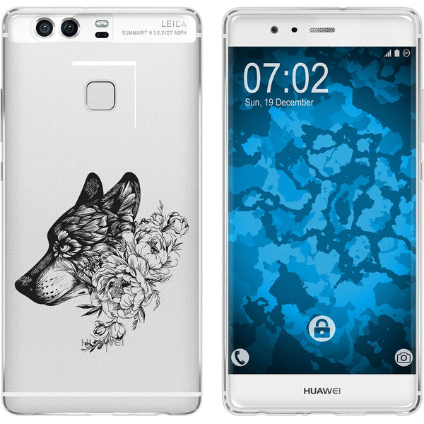 P9 Silikon-Hülle Floral Wolf M3-1 Case