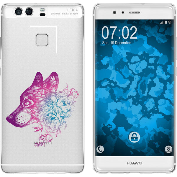 P9 Silikon-Hülle Floral Wolf M3-6 Case