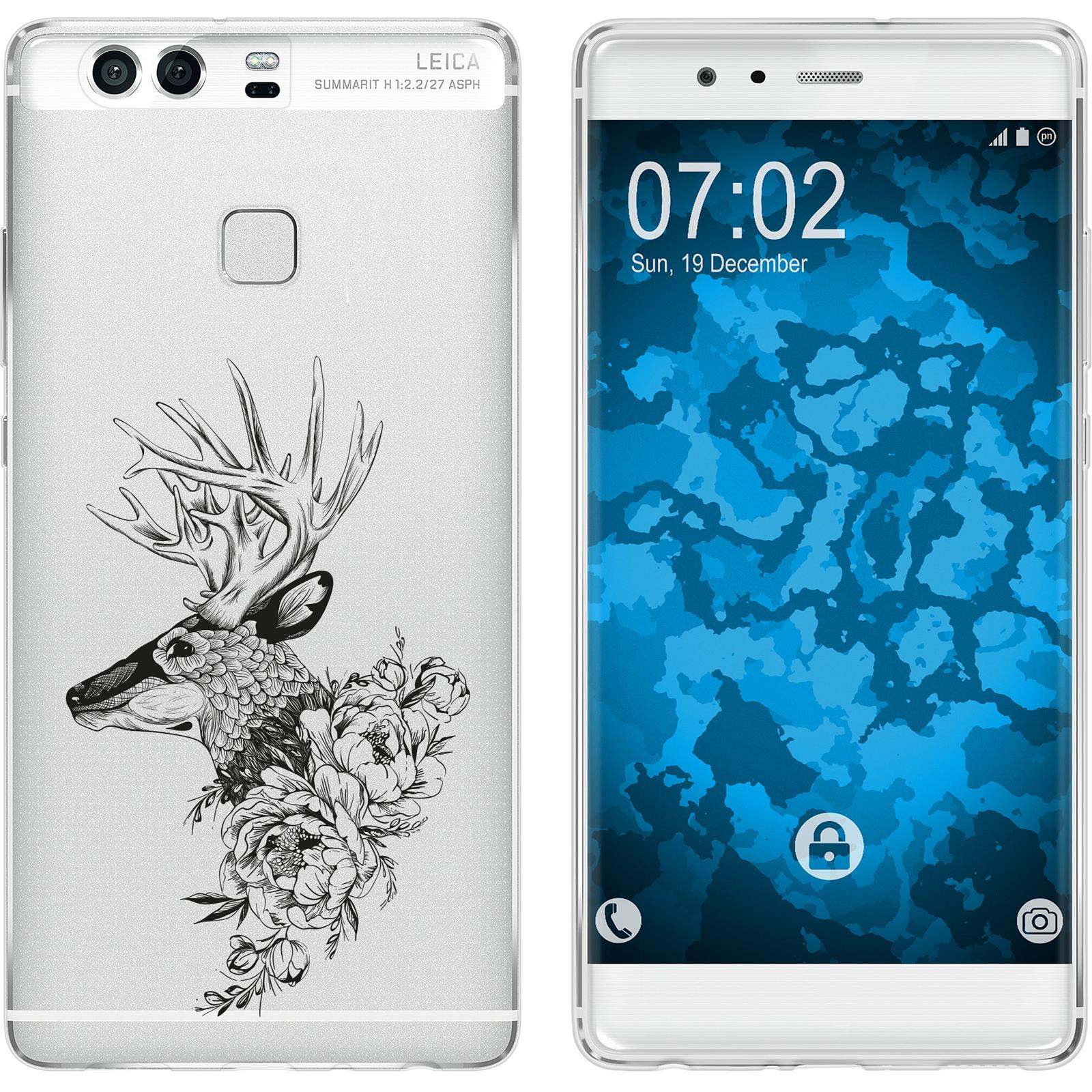 P9 Silikon-Hülle Floral Hirsch M7-1 Case