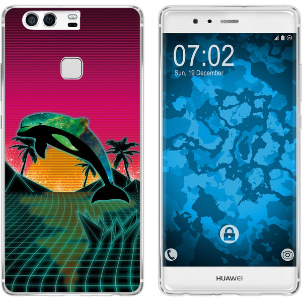 P9 Silikon-Hülle Retro Wave Delphin M1 Case