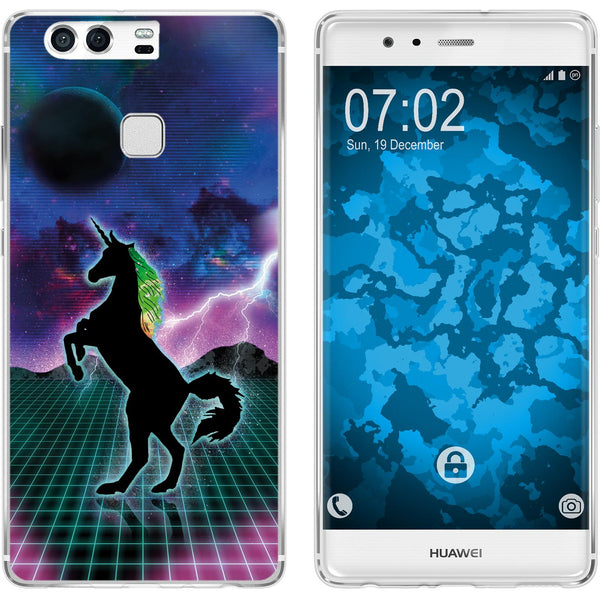 P9 Silikon-Hülle Retro Wave Einhorn M2 Case