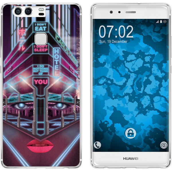 P9 Silikon-Hülle Retro Wave Cyberpunk.02 M5 Case