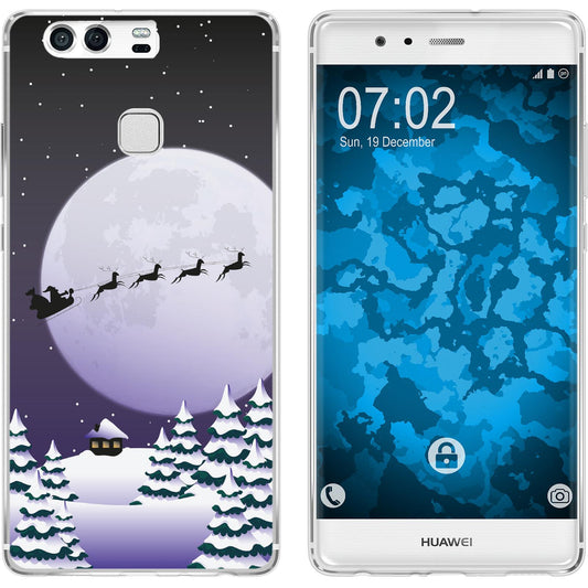 P9 Silikon-Hülle X Mas Weihnachten Santa - Night M5 Case
