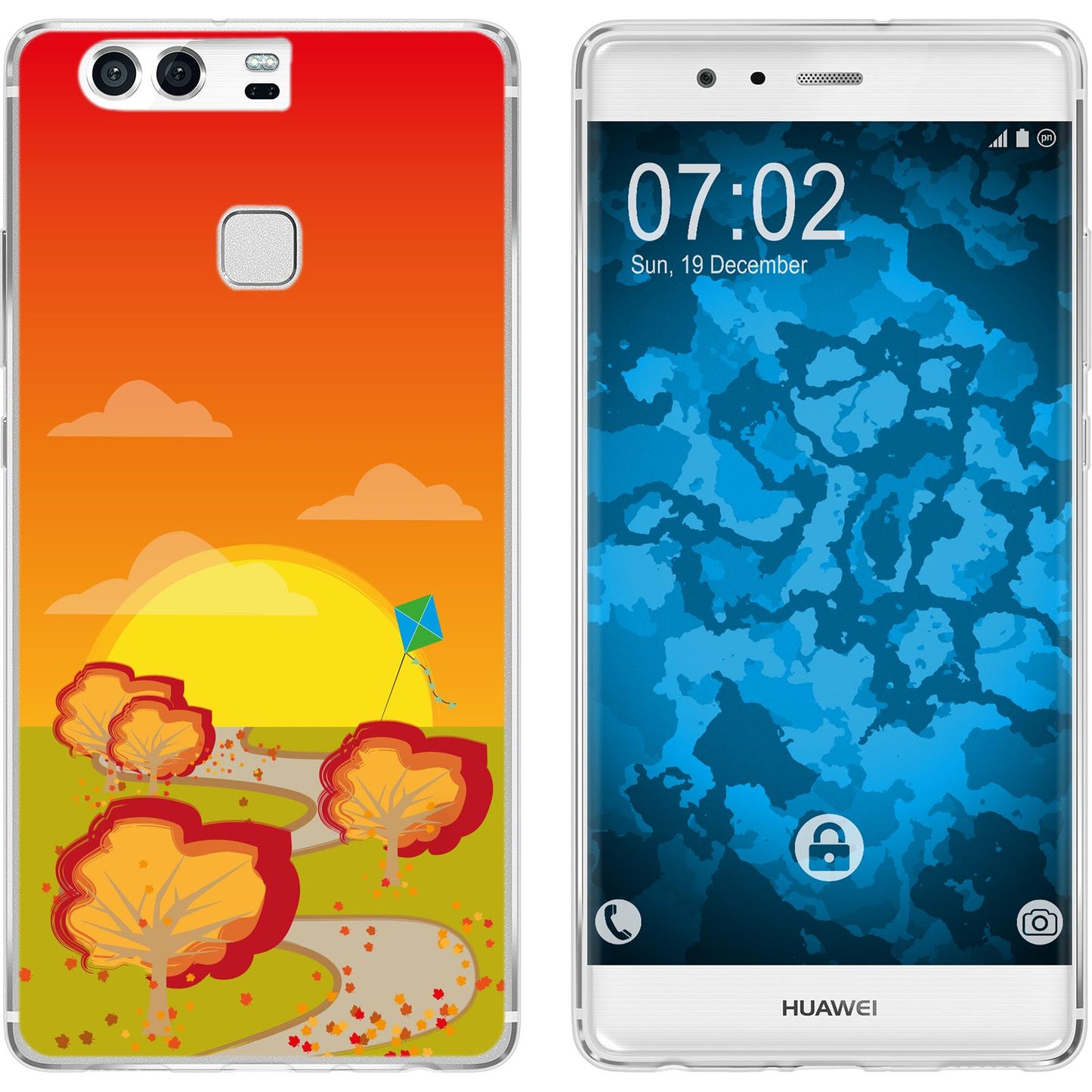 P9 Silikon-Hülle Herbst Drache/Kite M2 Case