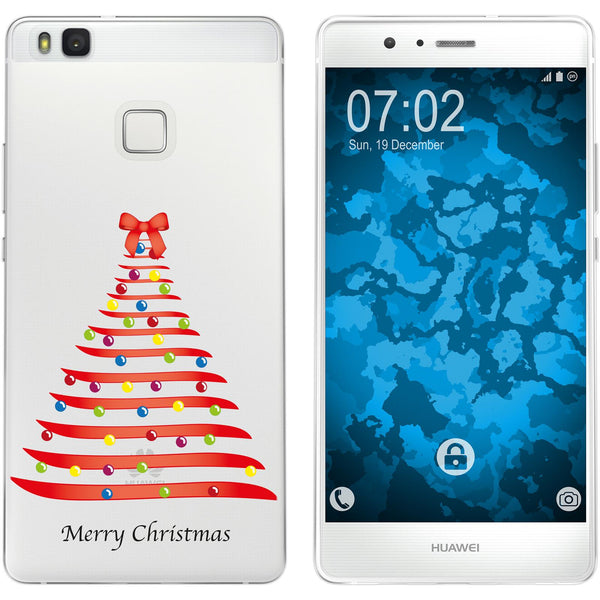 P9 Lite Silikon-Hülle X Mas Weihnachten Weihnachtsbaum M1 Ca