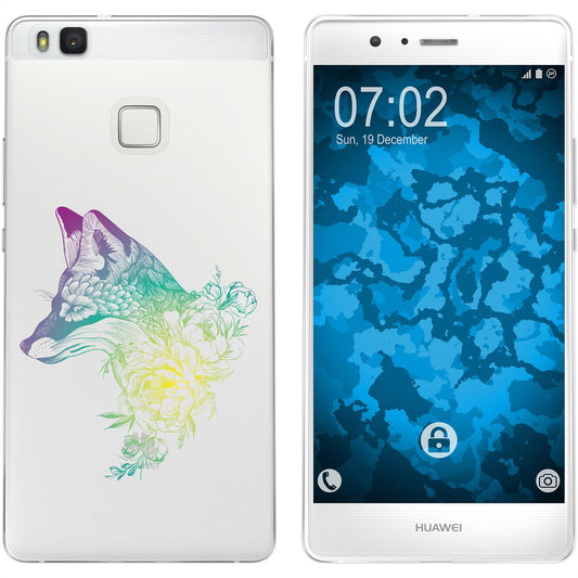 P9 Lite Silikon-Hülle Floral Fuchs M1-4 Case