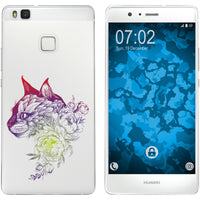 P9 Lite Silikon-Hülle Floral Katze M2-5 Case