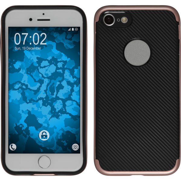 Hybridhülle für Apple iPhone 7 / 8 / SE 2020 Carbonoptik Ros