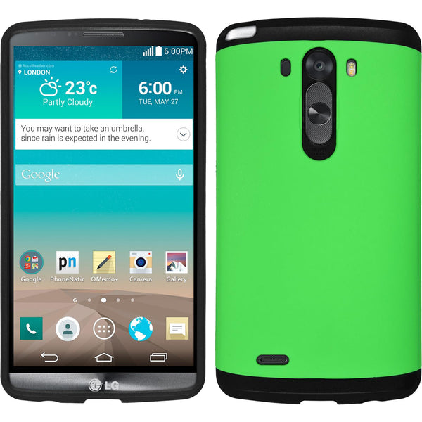 Hybridhülle für LG G3 ShockProof grün