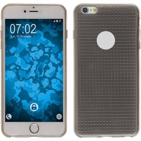 PhoneNatic Case kompatibel mit Apple iPhone 6 Plus / 6s Plus - grau Silikon Hülle Iced + 2 Schutzfolien