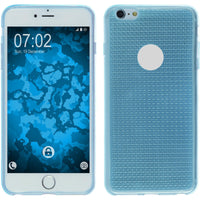 PhoneNatic Case kompatibel mit Apple iPhone 6 Plus / 6s Plus - hellblau Silikon Hülle Iced + 2 Schutzfolien